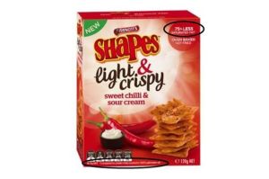The ACCC said that the &ldquo;75% less saturated fat&rdquo; representation compared Shapes not to original Shapes but to potato chips cooked in palm oil, according to a fine print disclaimer at the bottom of the packs.